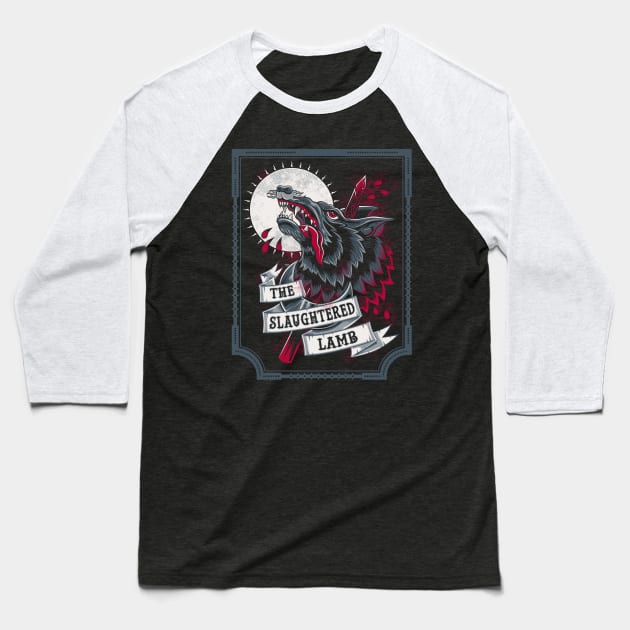 The Slaughtered Lamb - Horror Baseball T-Shirt by Nemons